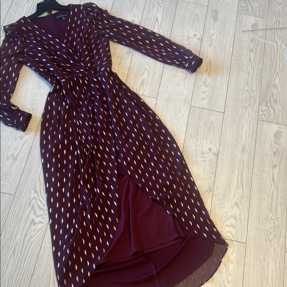 Chic Long Sleeve Purple Dress - Picture 3 of 5